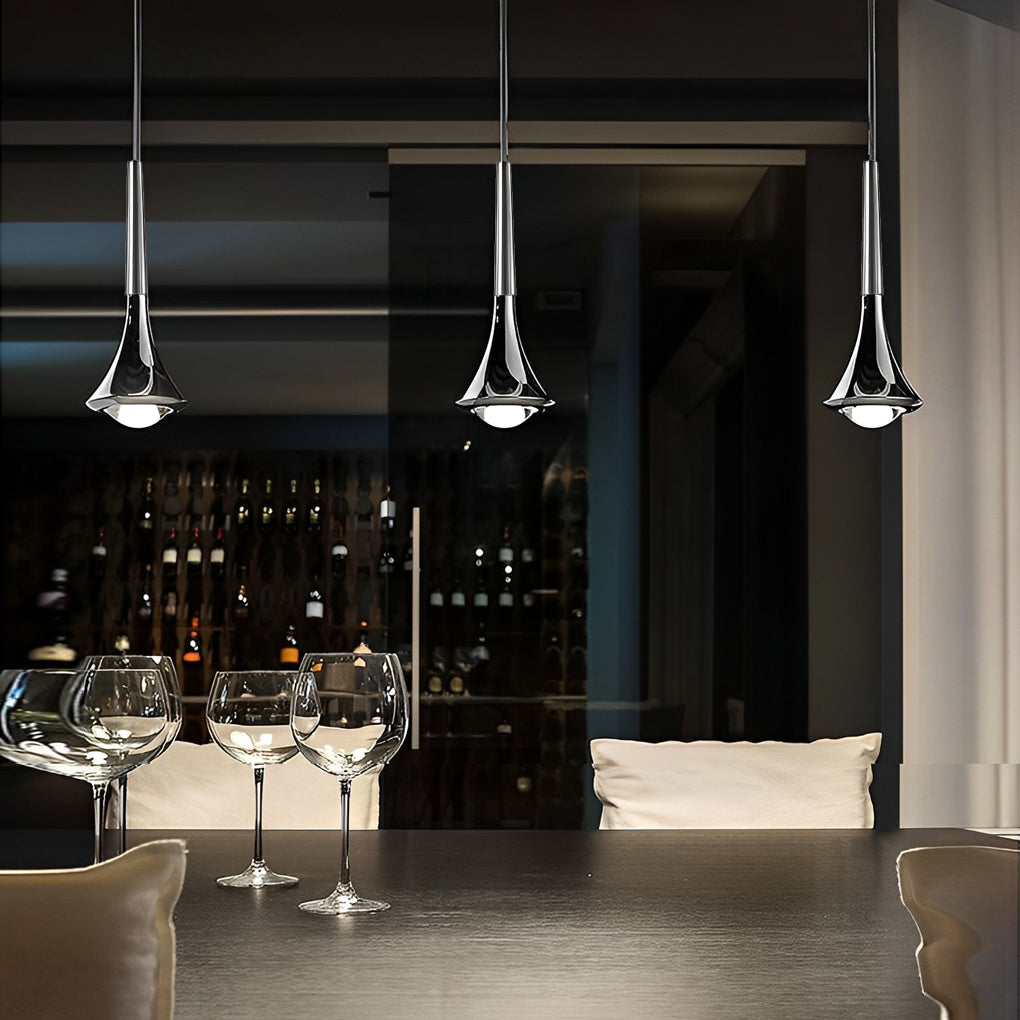 Stylish Teardrop Metal Mini Pendant Light for Modern Dining Room Decor