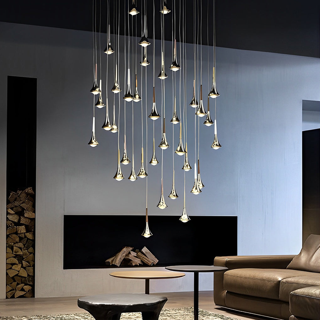 Modern Teardrop Metal Mini Pendant Light for Kitchen or Dining Room