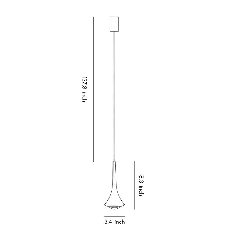 Modern Teardrop Metal Mini Pendant Light Fixture for Kitchen or Dining Room