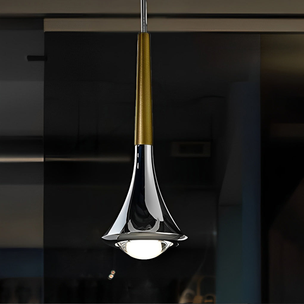 Stylish Teardrop Metal Mini Pendant Light for Modern Dining Room Decor