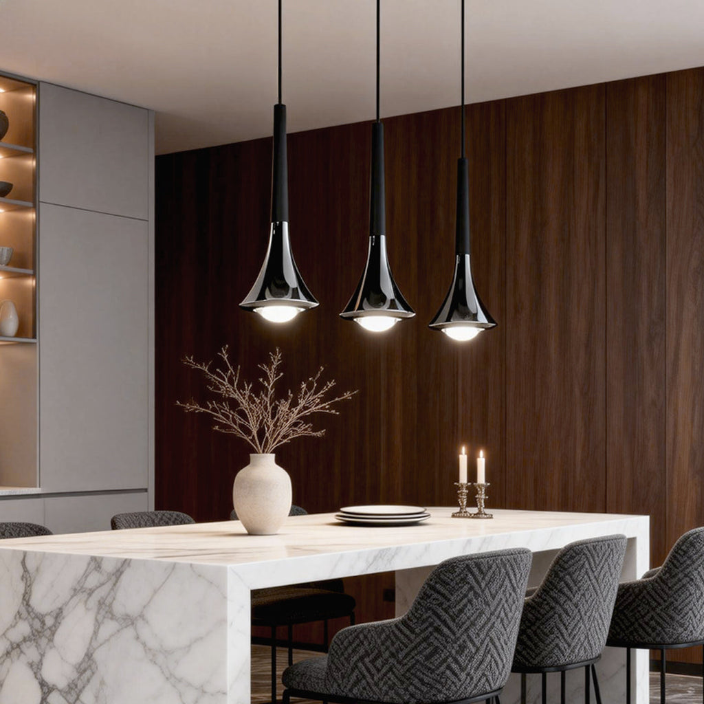Stylish Teardrop Metal Mini Pendant Light for Modern Dining Room Decor