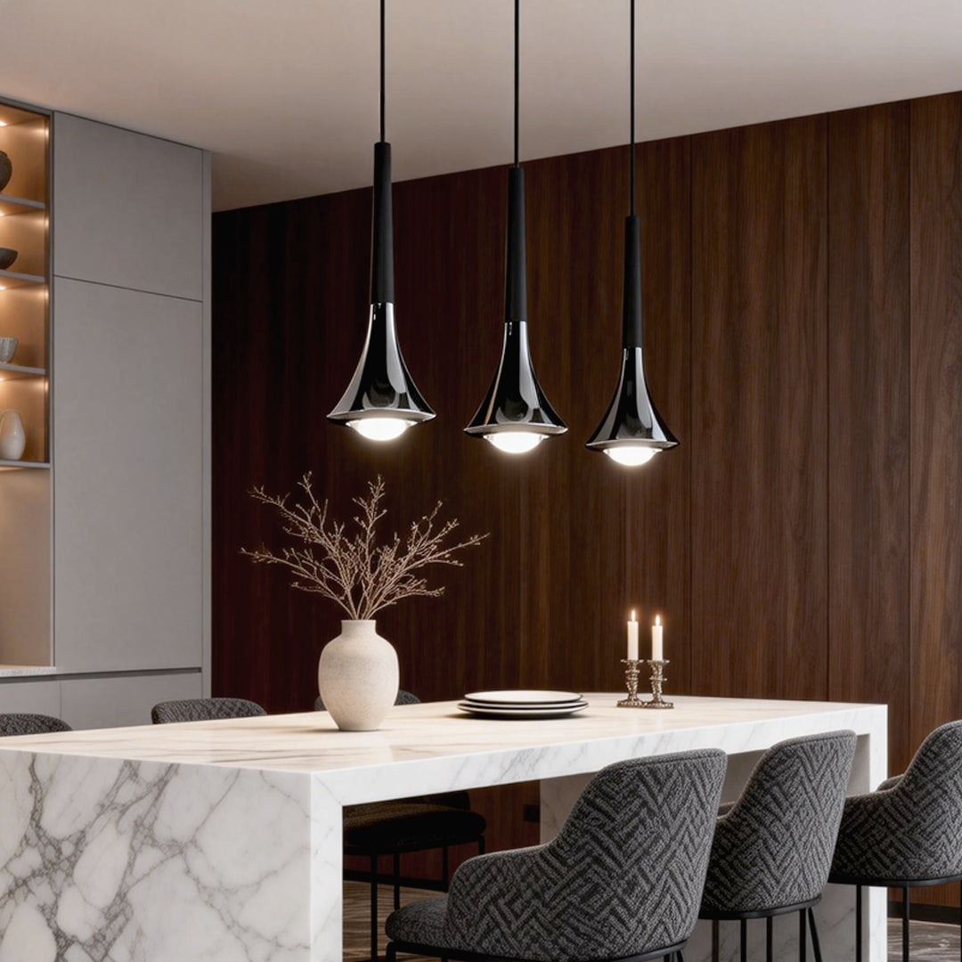 Stylish Teardrop Metal Mini Pendant Light for Modern Dining Room Decor