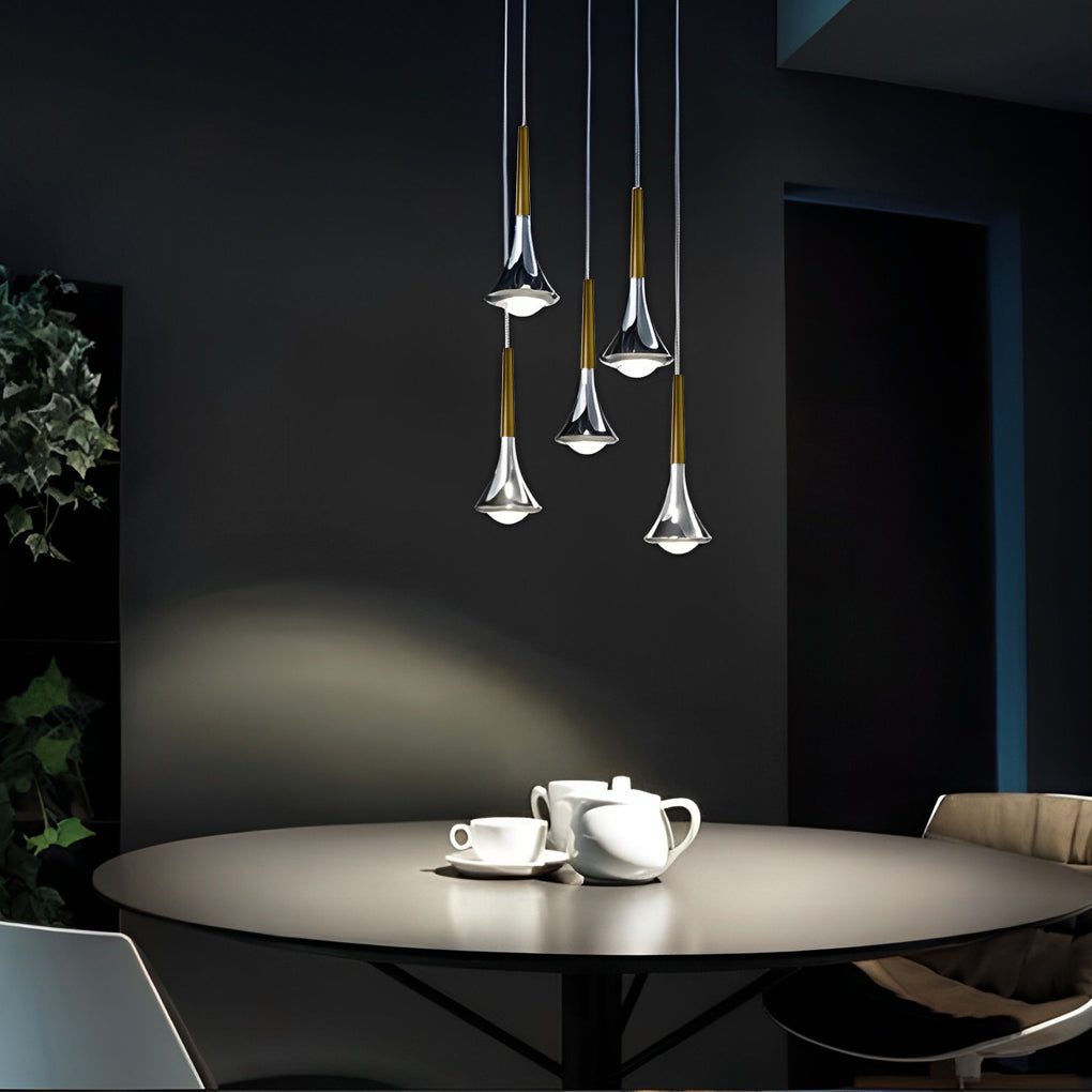 Stylish Teardrop Metal Mini Pendant Light for Modern Dining Room Decor