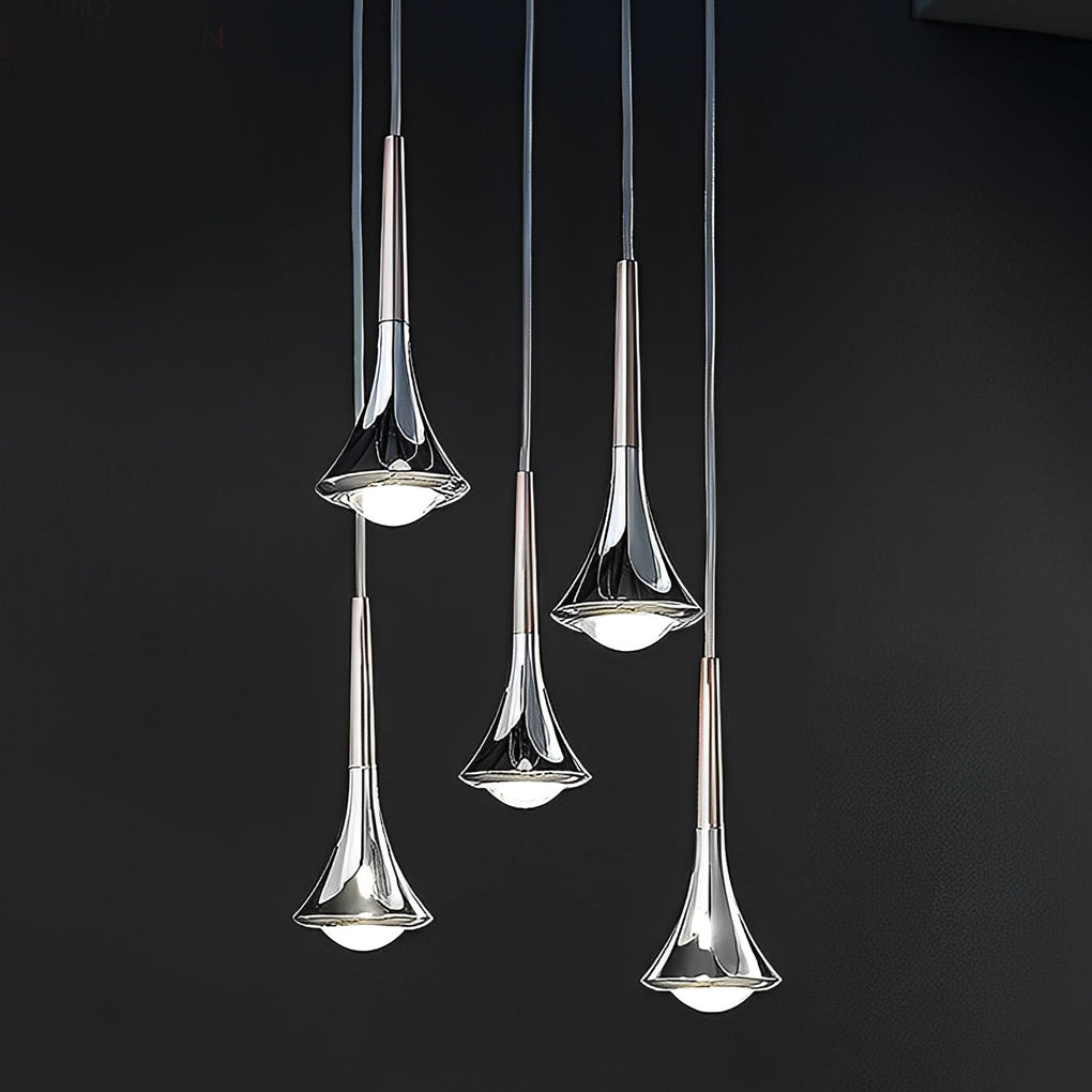 Stylish Teardrop Metal Mini Pendant Light for Modern Dining Room Decor