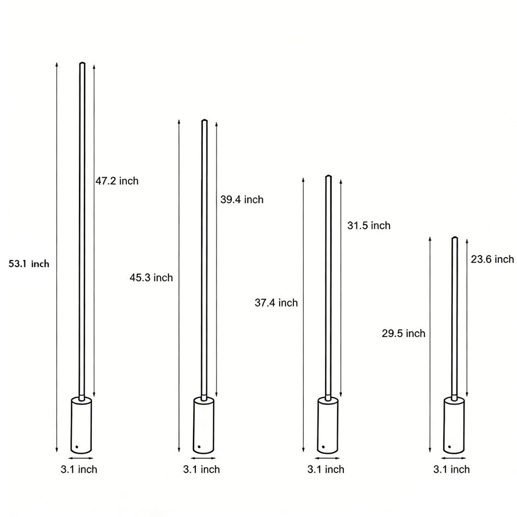 Sleek Waterproof LED Linear Outdoor Floor Lamp for Patio & Garden Lighting