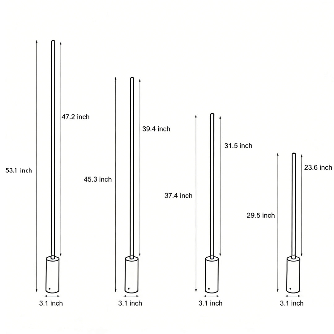 Sleek Waterproof LED Linear Outdoor Floor Lamp for Patio & Garden Lighting