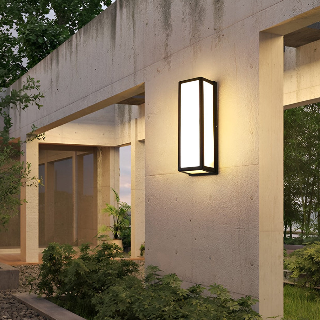 Sleek Black Waterproof LED Outdoor Wall Light for Modern Patios & Gardens