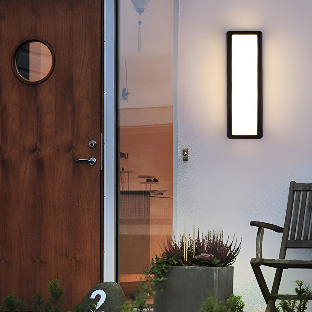 Sleek Black Waterproof LED Outdoor Wall Light for Modern Patios & Gardens