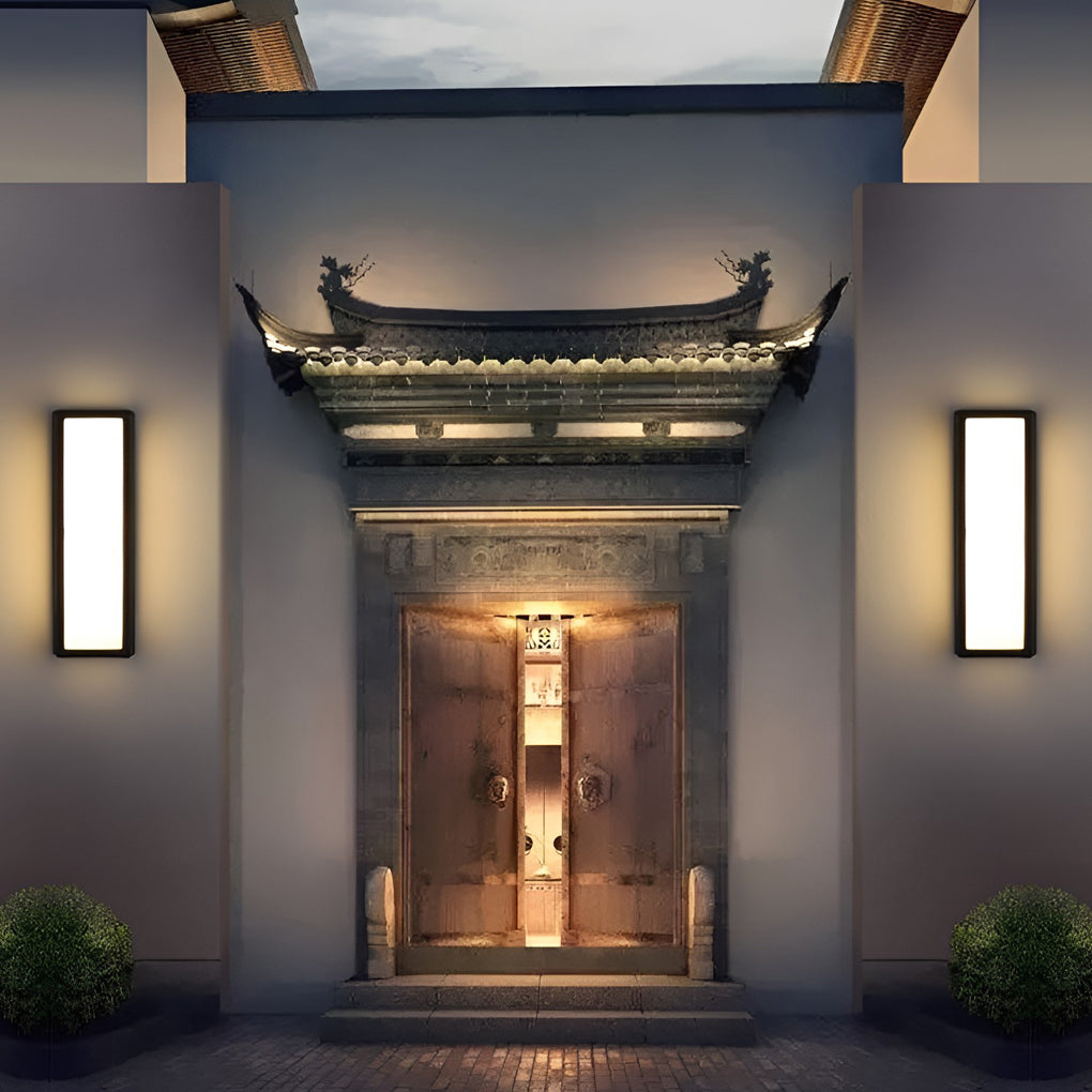 Sleek Black Waterproof LED Outdoor Wall Light for Modern Patios & Gardens