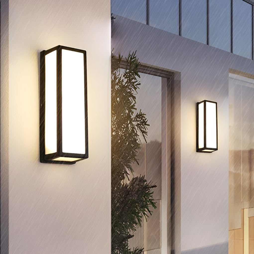 Sleek Black Waterproof LED Outdoor Wall Light for Modern Patios & Gardens