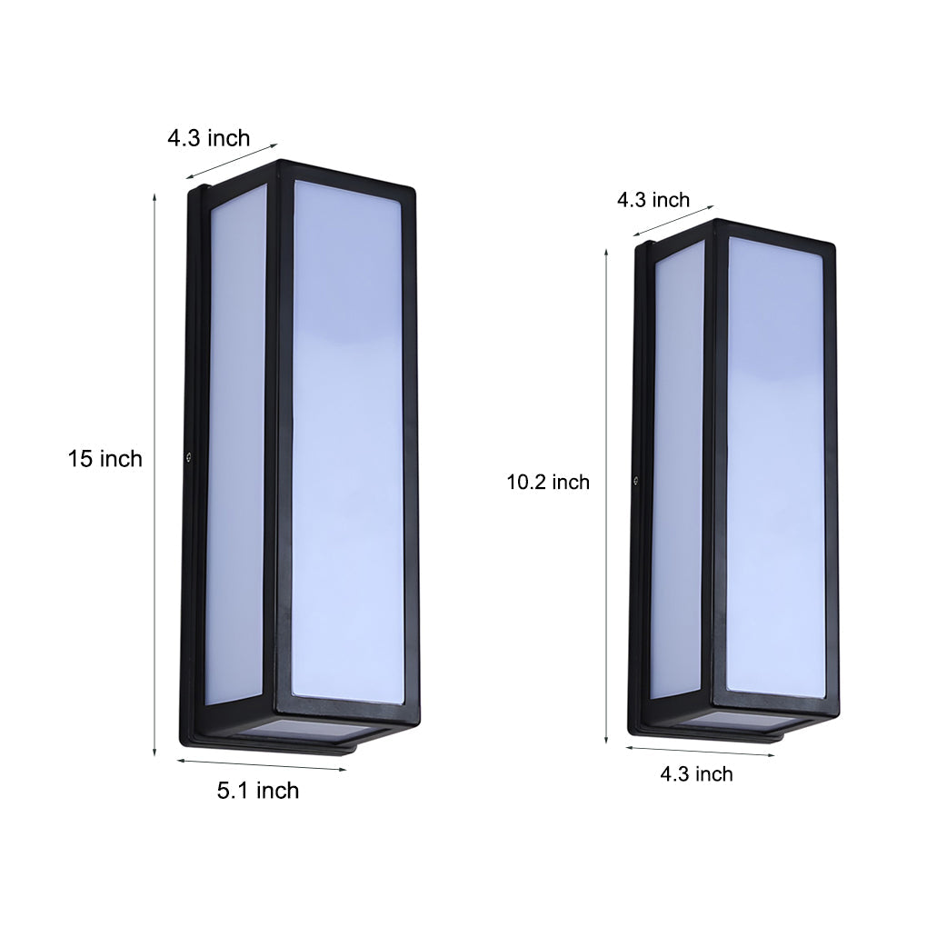 Sleek Black Waterproof LED Outdoor Wall Light for Modern Patios & Gardens