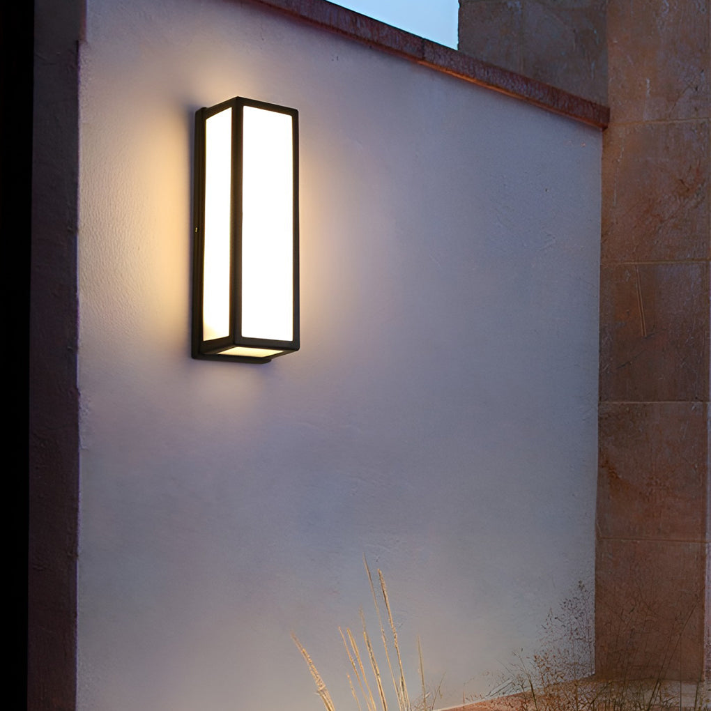Sleek Black Waterproof LED Outdoor Wall Light for Modern Patios & Gardens