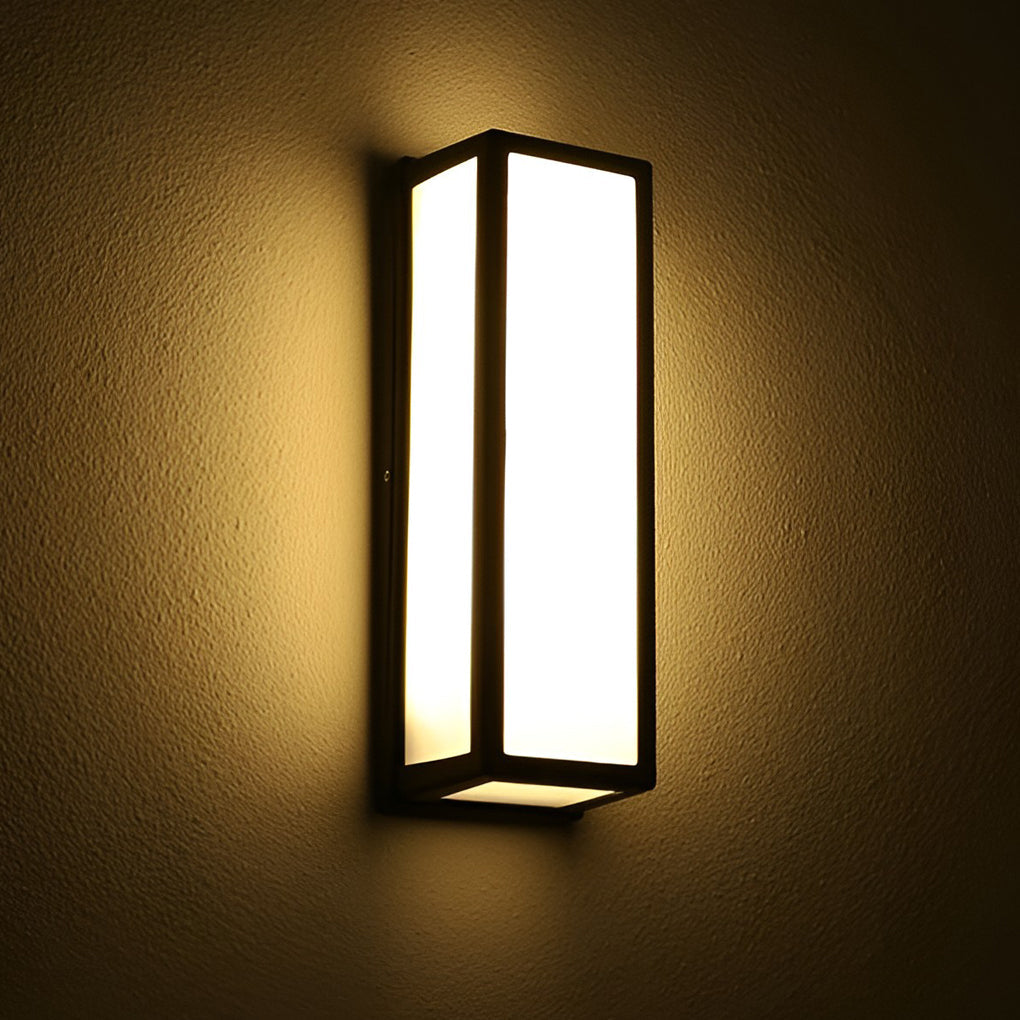 Sleek Black Waterproof LED Outdoor Wall Light for Modern Patios & Gardens