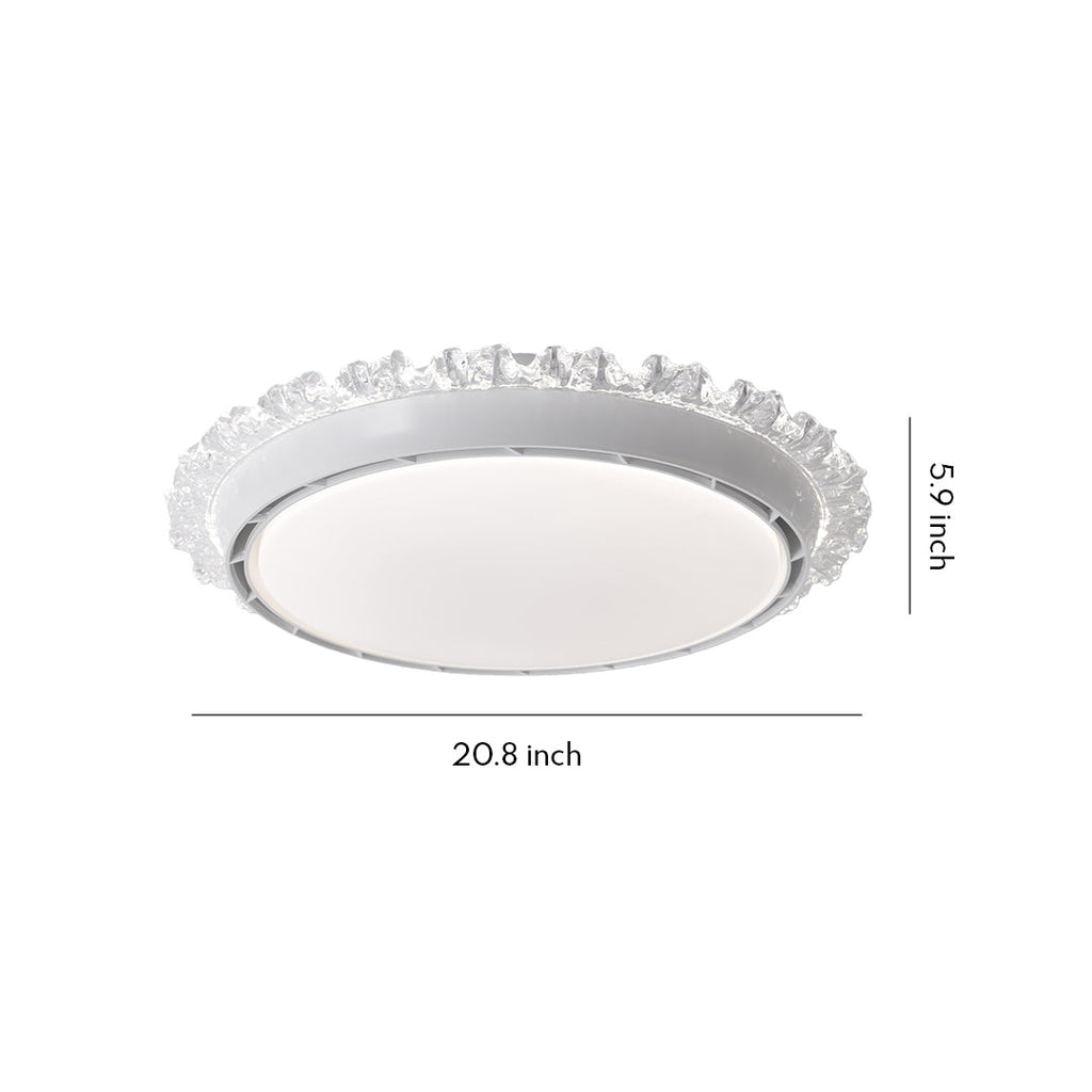 Modern White Minimalist Bladeless Ceiling Fan and Light for Living Room