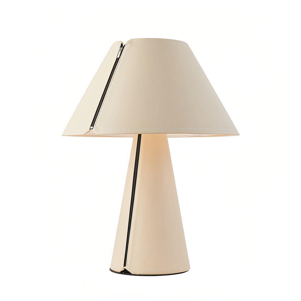 Elegant White Pleated Shade Modern Table Lamp for Bedroom Nightstand