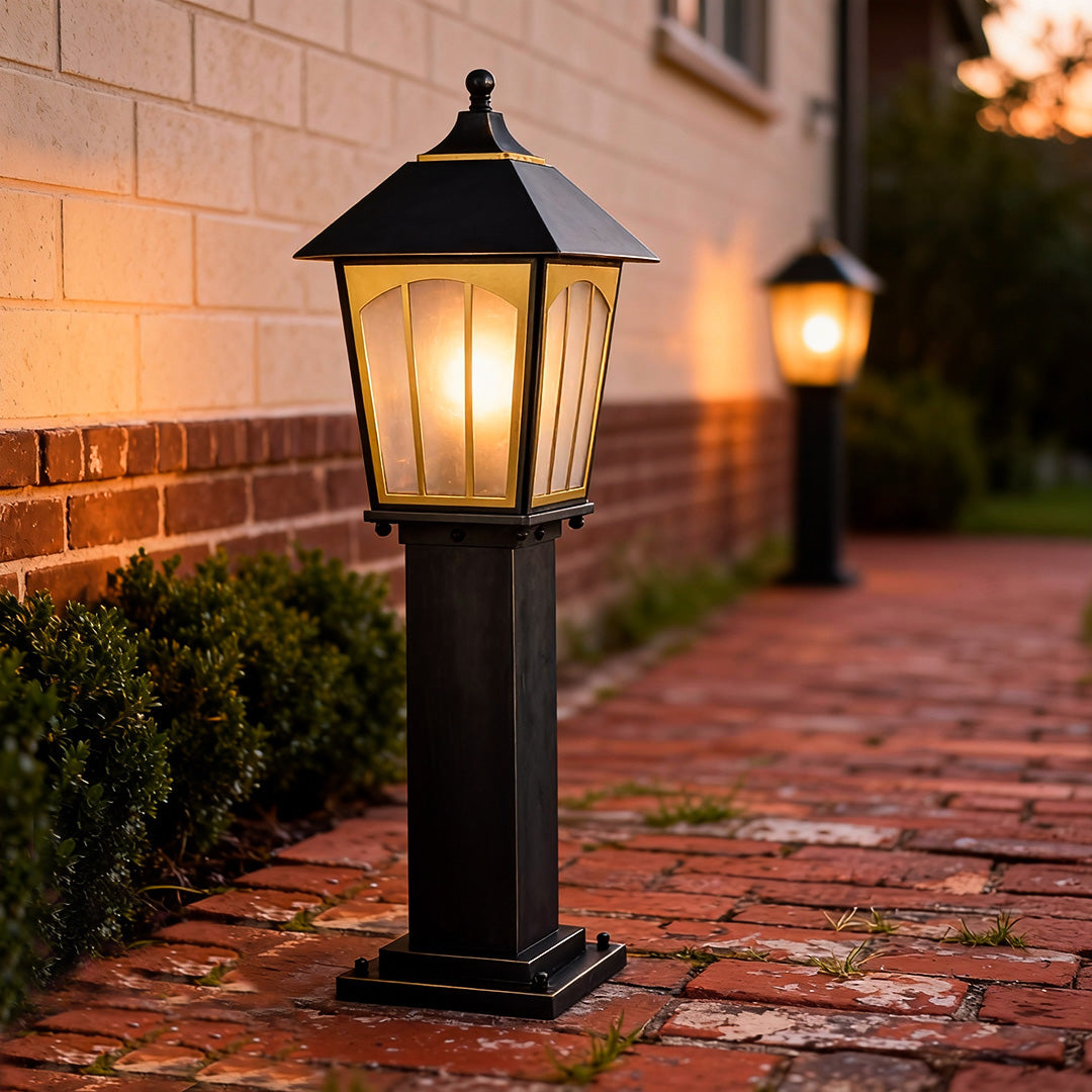 Rustic Copper Waterproof LED Path Lights for Outdoor Garden Walkways