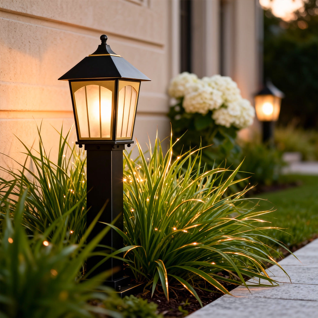 Rustic Copper Waterproof LED Path Lights for Outdoor Garden Walkways