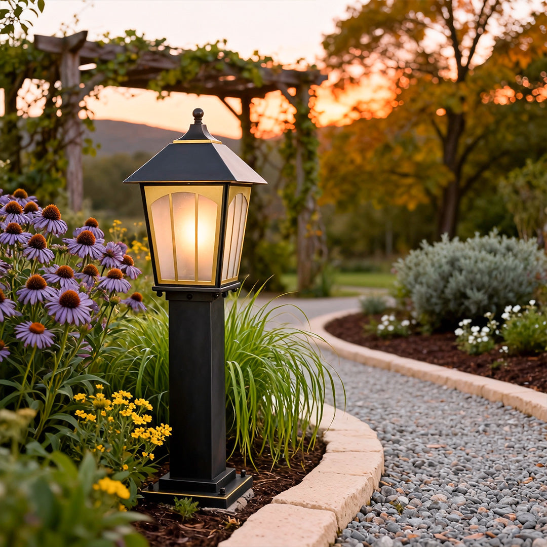 Rustic Copper Waterproof LED Path Lights for Outdoor Garden Walkways