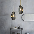 Smoke Gray Copper Crystal Post-Modern Pendant Light for Dining Room