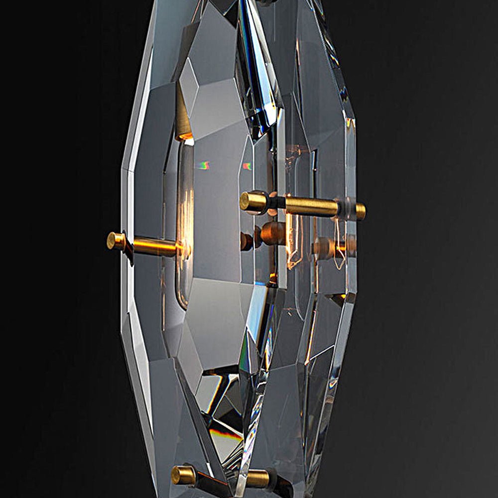 Smoke Gray Copper Crystal Post-Modern Pendant Light for Dining Room