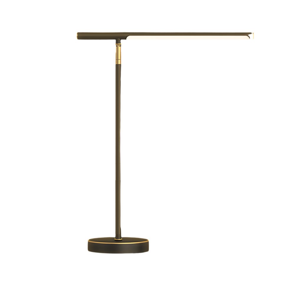 Modern Copper LED Linear Table Lamp with Adjustable Angle for Office