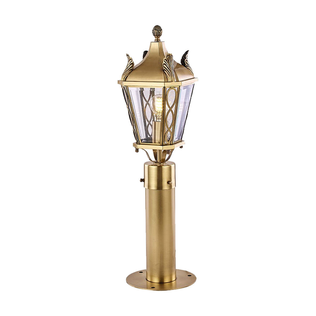 Elegant Copper European Outdoor Pathway Lighting Fixture for Gardens