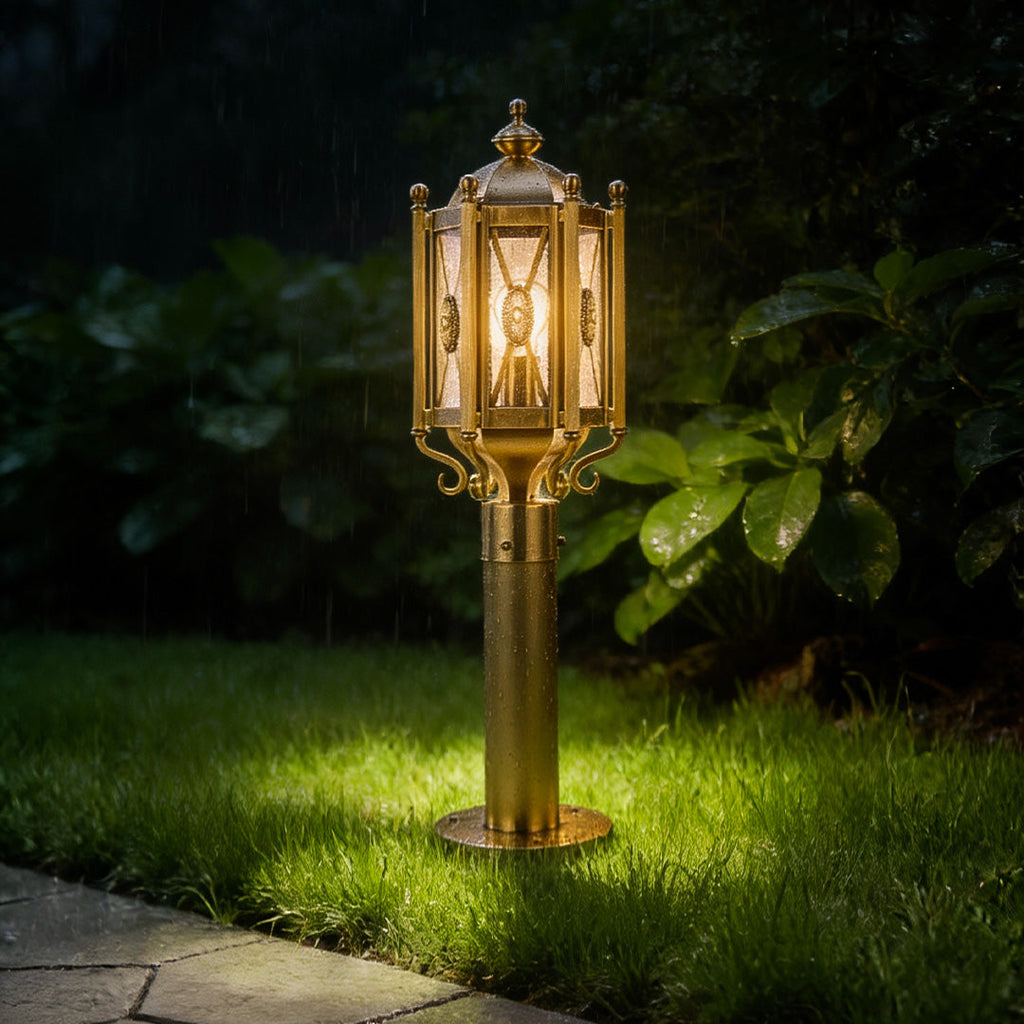 Rustic Copper Waterproof Pathway Lights for Outdoor Garden Walkways