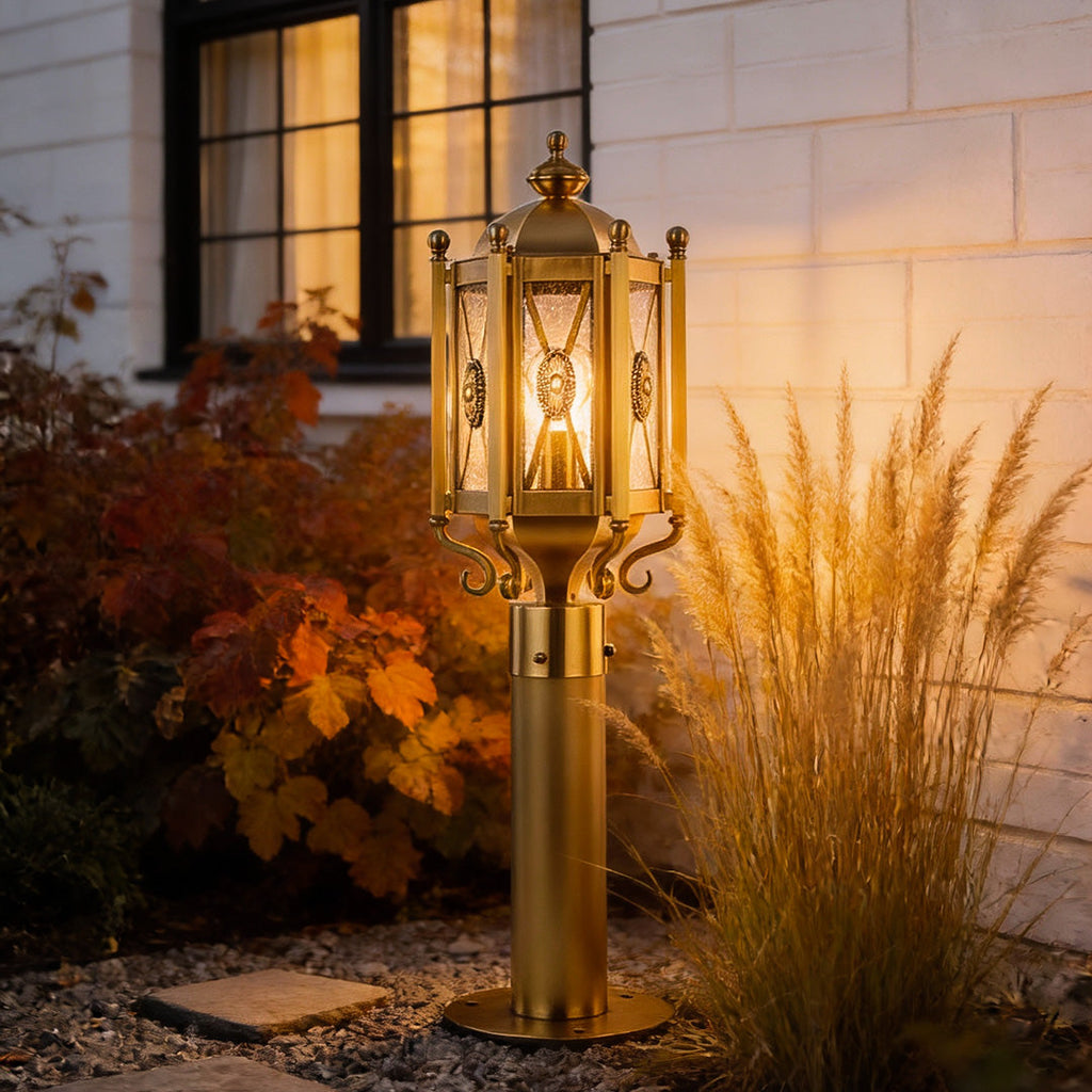 Rustic Copper Waterproof Pathway Lights for Outdoor Garden Walkways