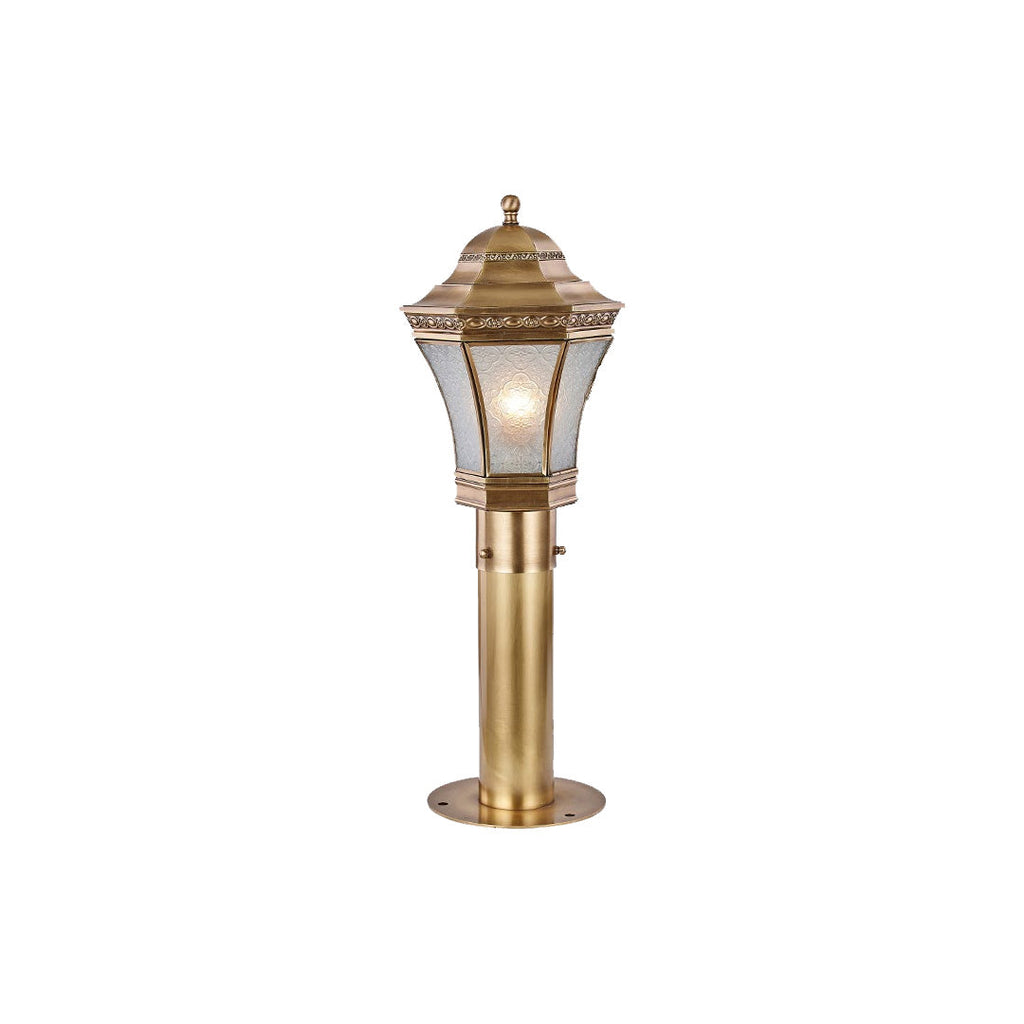 Elegant Copper Waterproof Outdoor Glass Pathway Lights for Garden Walkways