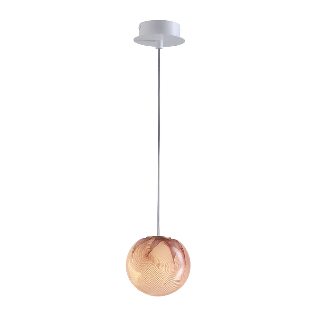 Modern Clear Glass Globe Pendant Light for Kitchen or Dining Spaces