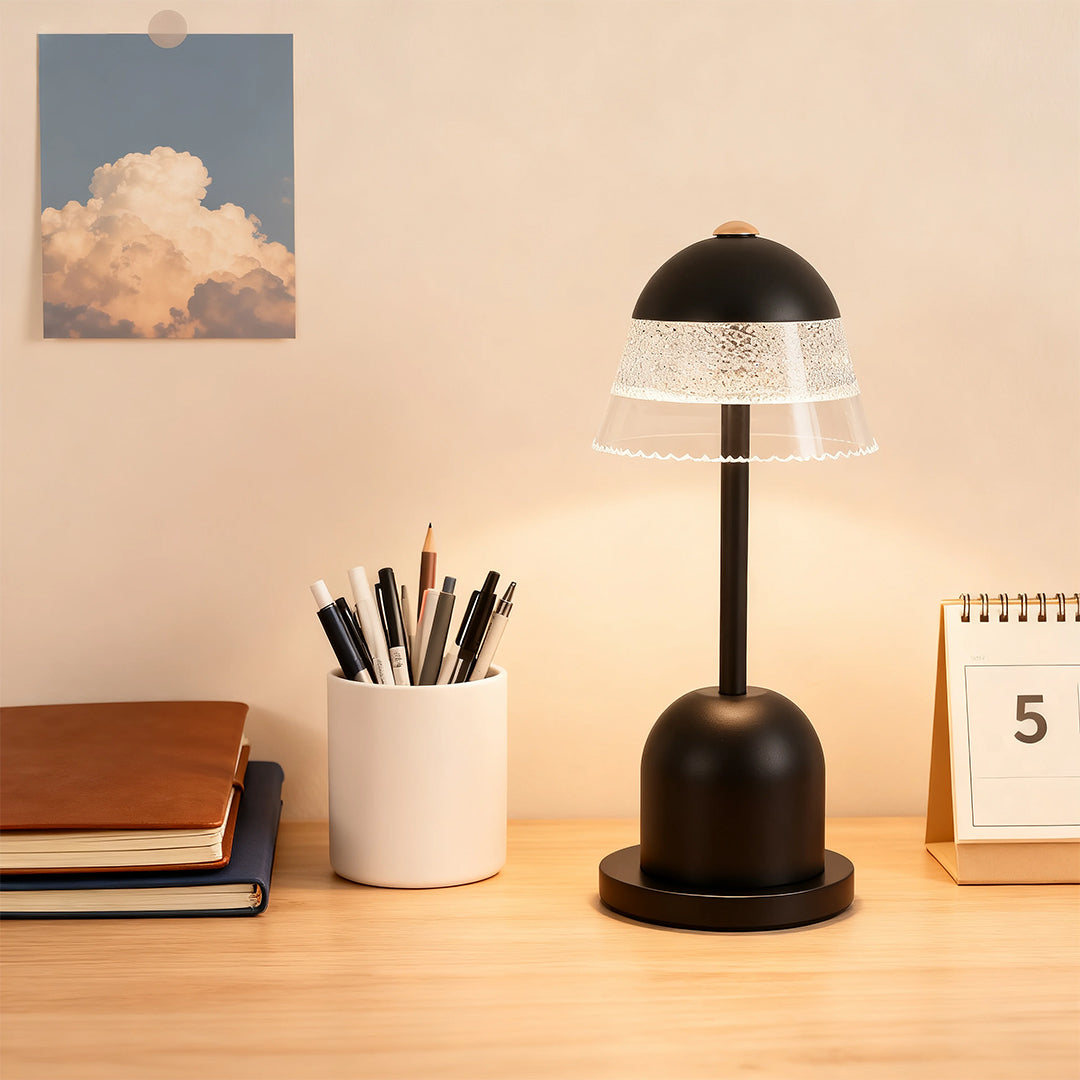 Modern USB LED Table Lamp with Eye-Protecting Design for Reading, White
