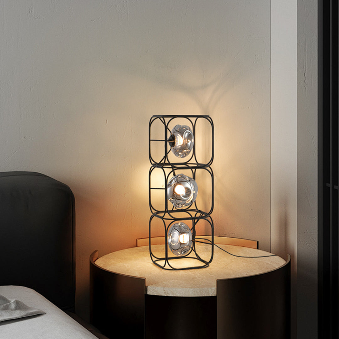 Stylish White LED Eye-Care Cube Table Lamp for Modern Home Decor