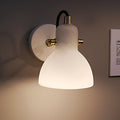 Minimalist Nordic 235° Rotatable White Glass Wall Lamp for Home Decor