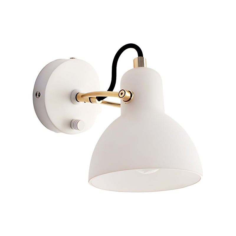 Minimalist Nordic 235° Rotatable White Glass Wall Lamp for Home Decor