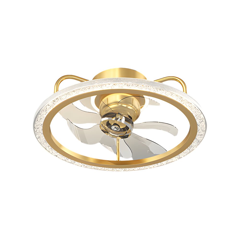Modern White 360° Adjustable Ceiling Fan with Dimmable LED Light