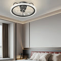 Modern White 360° Adjustable Ceiling Fan with Dimmable LED Light
