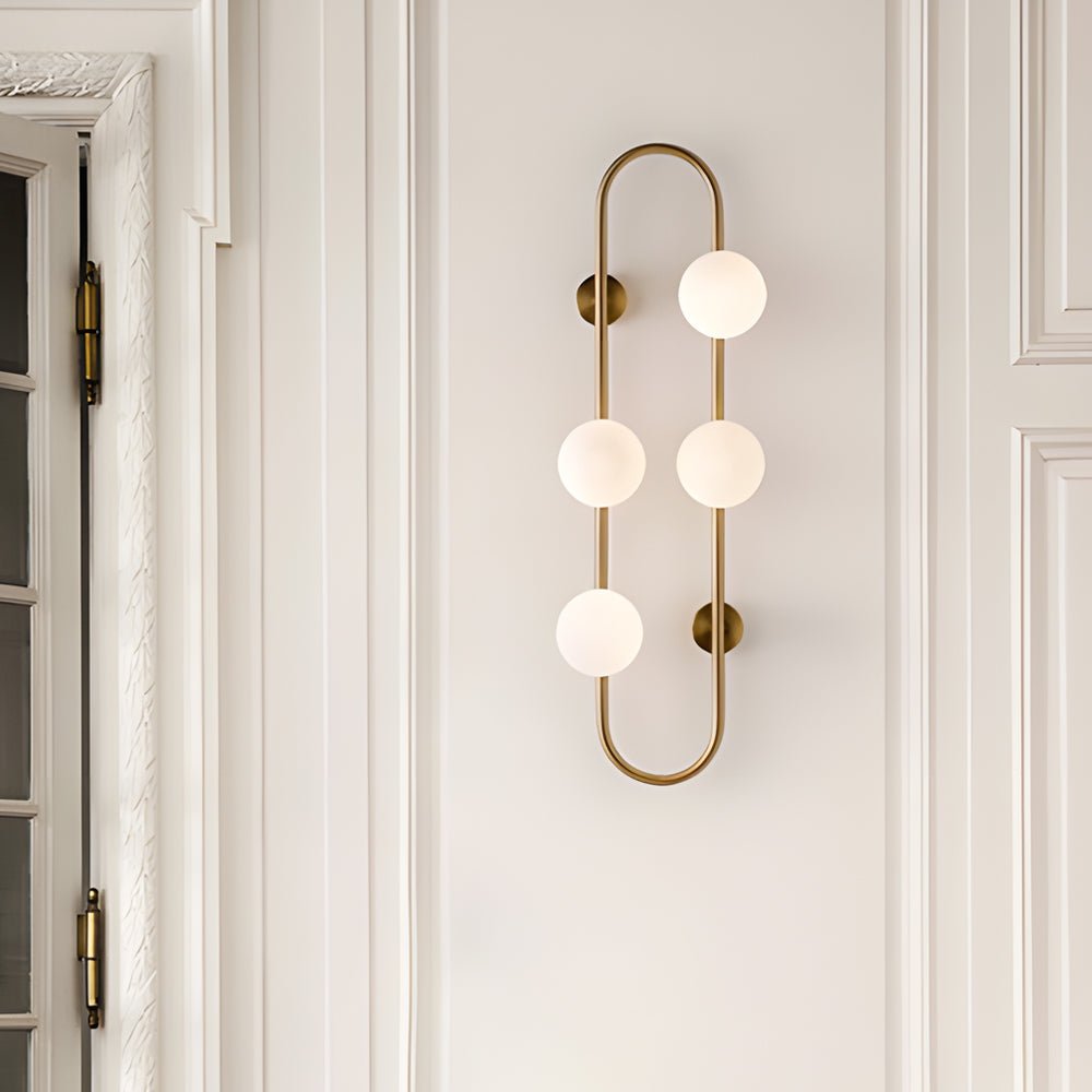 Post-Modern LED Wall Sconces with 4 Glass Bubble Balls for Living Room