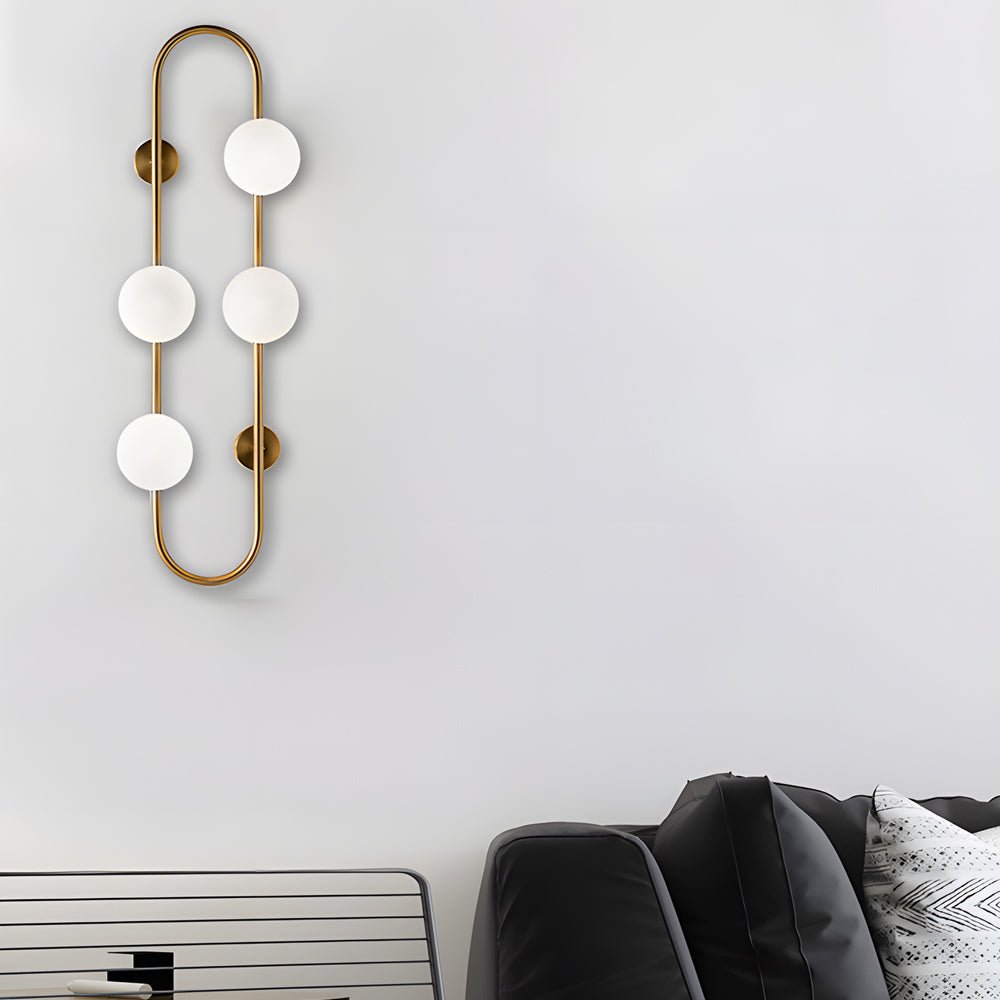Post-Modern LED Wall Sconces with 4 Glass Bubble Balls for Living Room