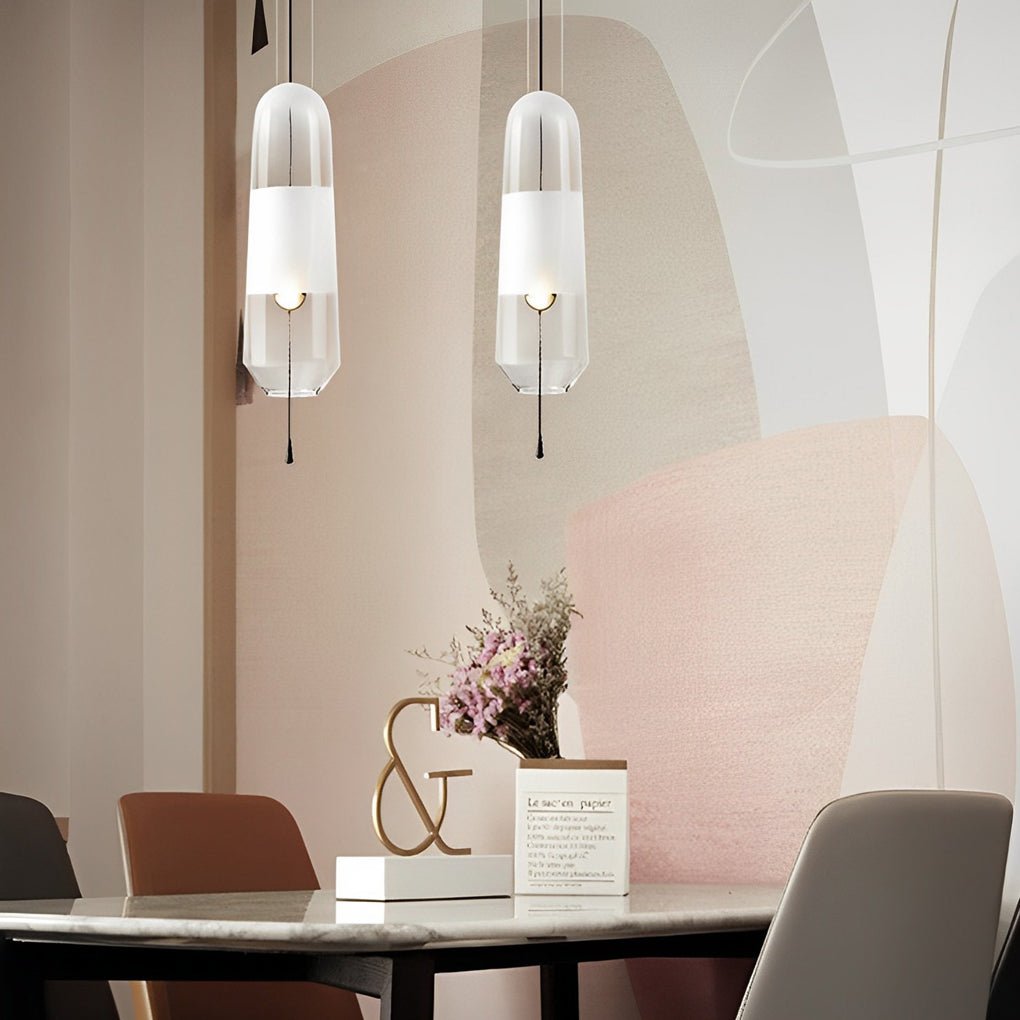 Nordic Art Glass Pendant Light Fixture in Colorful Contemporary Design
