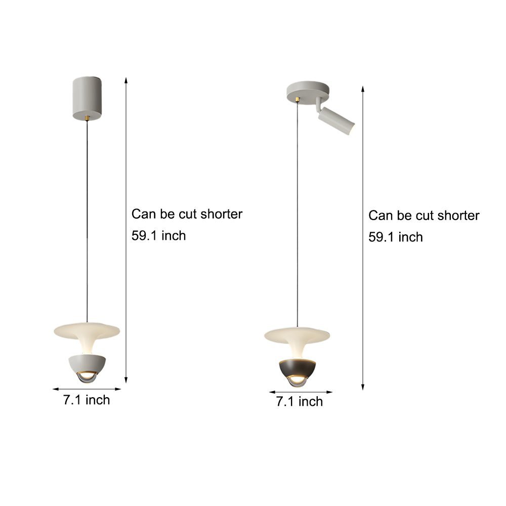 Sleek Black Adjustable Small Pendant Spotlight with 3-Step Dimming for Living Room