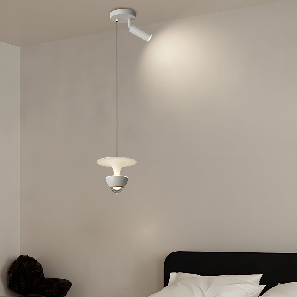 Sleek Black Adjustable Small Pendant Spotlight with 3-Step Dimming for Living Room