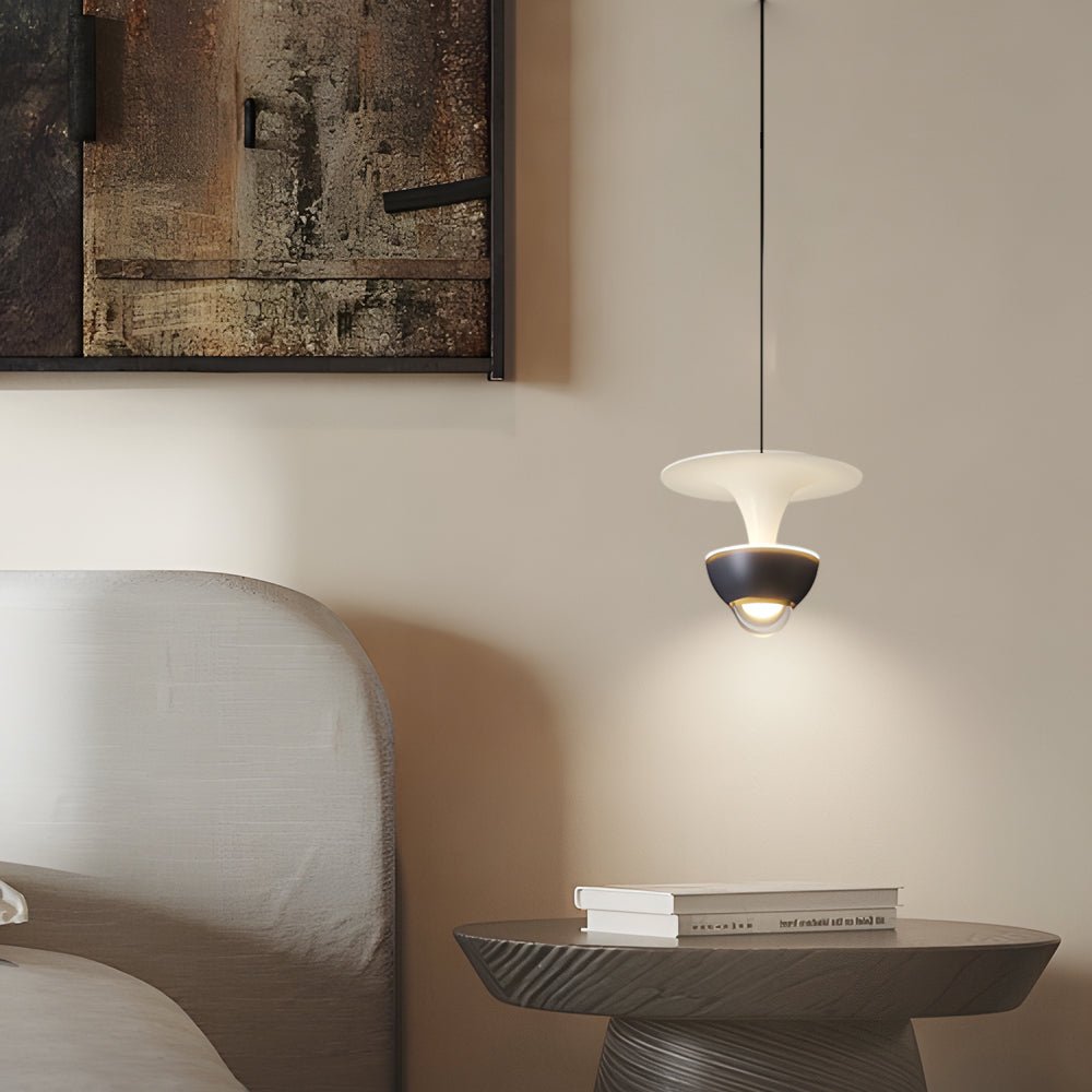 Sleek Black Adjustable Small Pendant Spotlight with 3-Step Dimming for Living Room