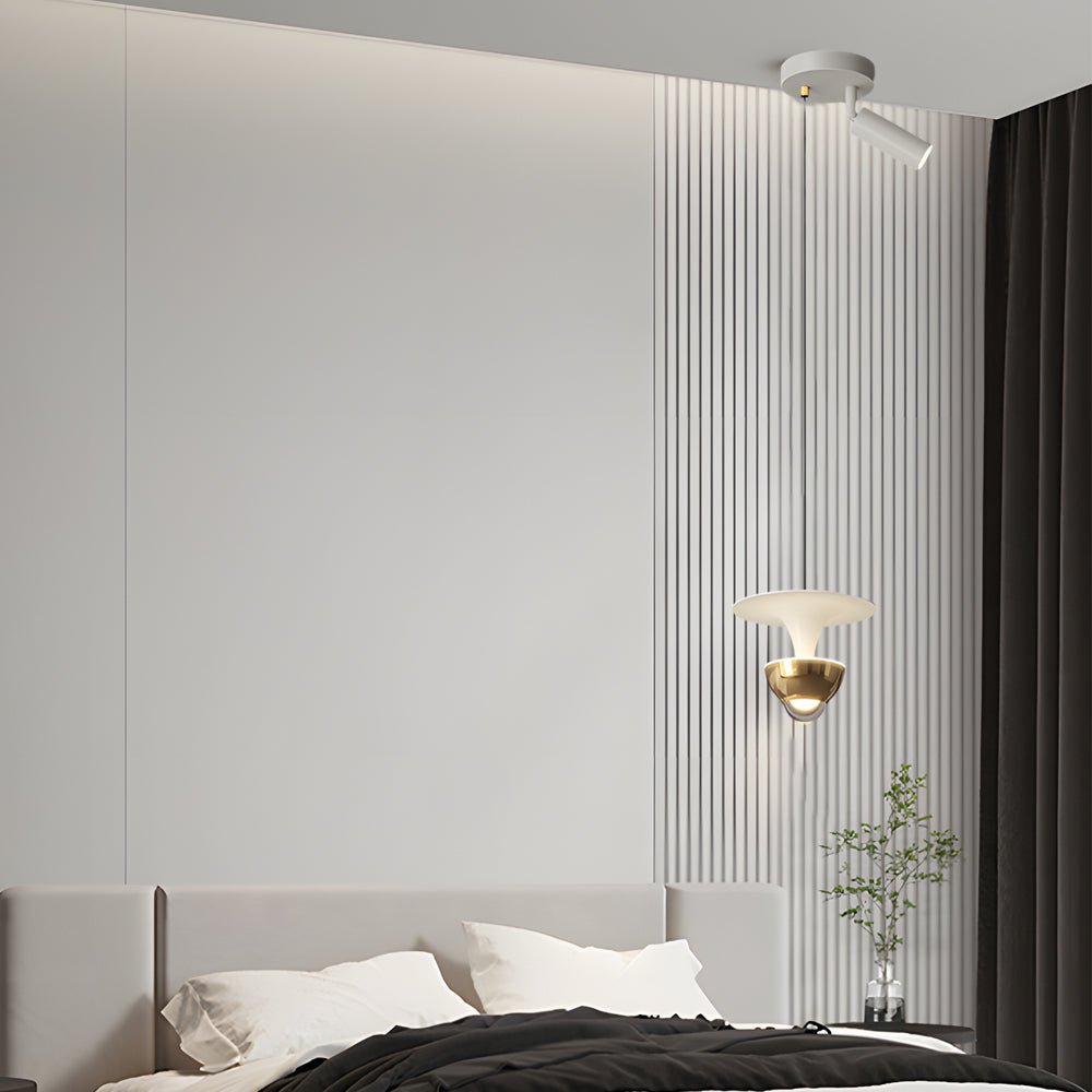 Modern Black Metal 3-Step Dimming Pendant Light for Living Room