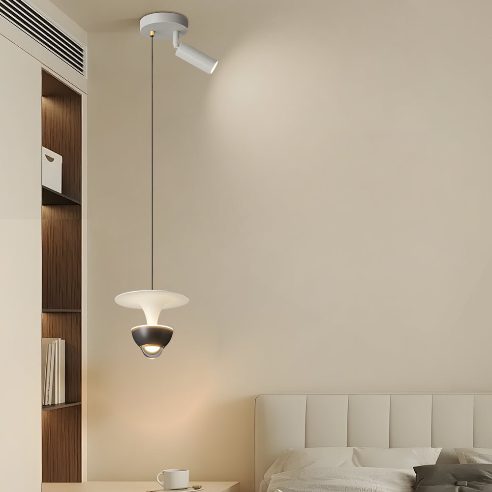 Sleek Black Adjustable Small Pendant Spotlight with 3-Step Dimming for Living Room