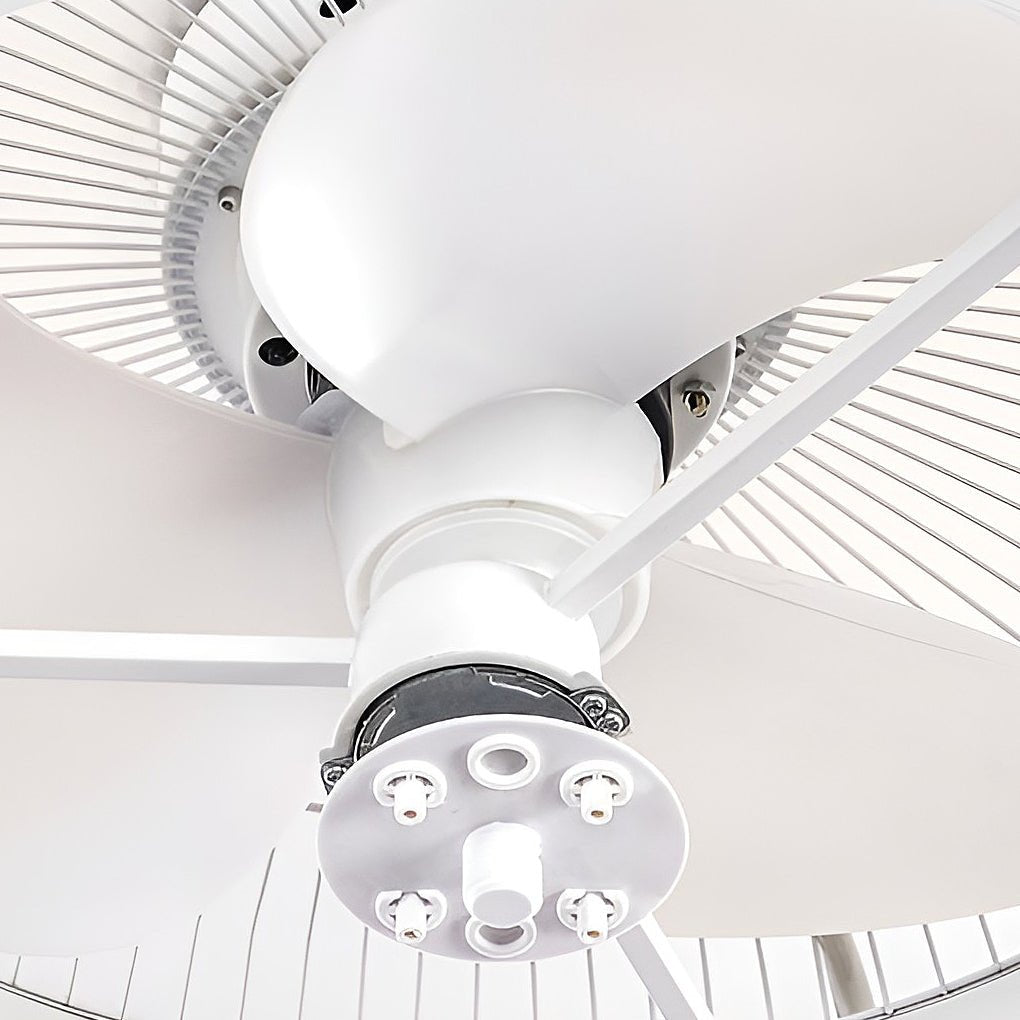 Modern Bladeless Ceiling Fan with Chandelier Light for Living Room