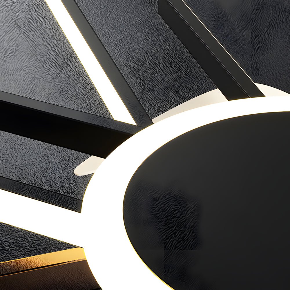 Modern Starburst LED Ceiling Fan Light Fixture for Living Room Decor