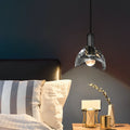 Minimalist Copper LED Pendant Light with Crystal Shade for Modern Spaces