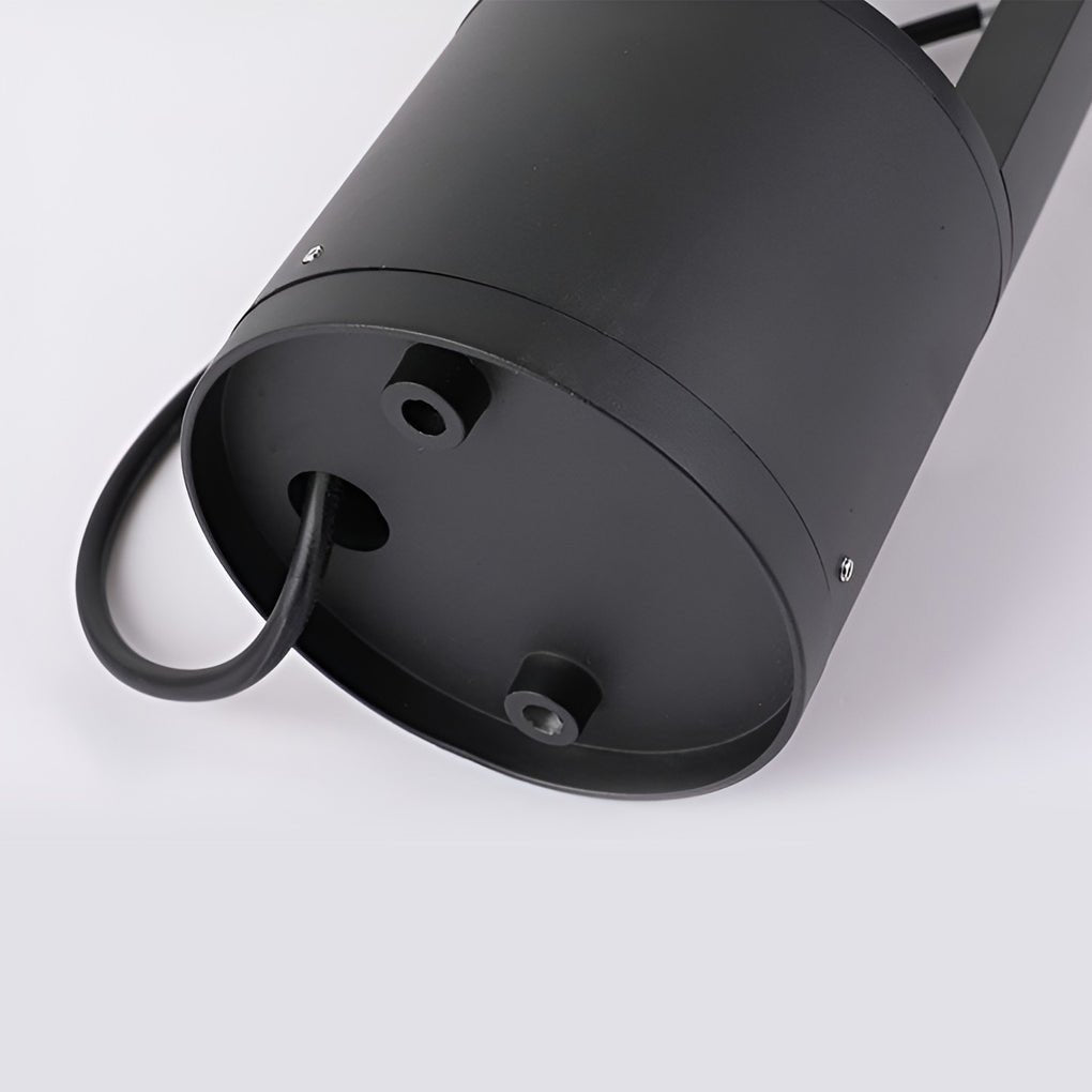 Modern Black Hollow Cylindrical LED Bollard Light for Outdoor Spaces