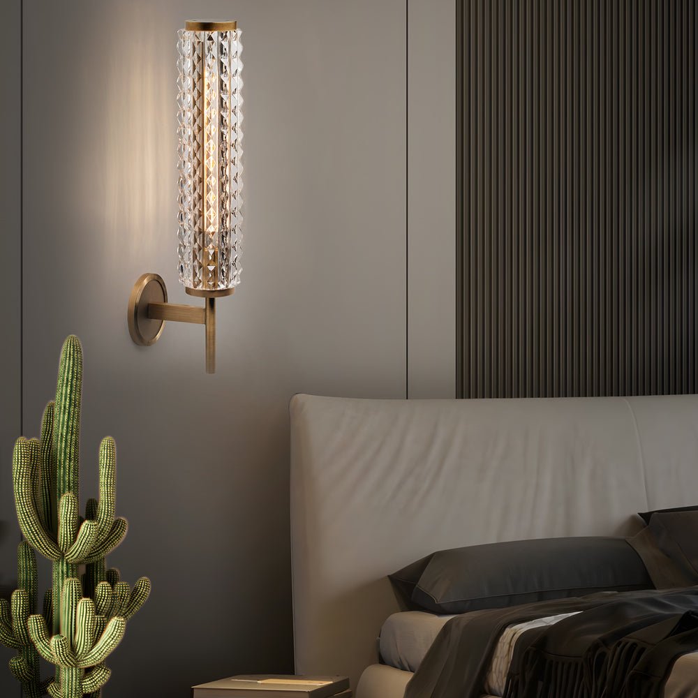 Stylish Copper and Glass Wall Sconces for Elegant Bedroom Decor