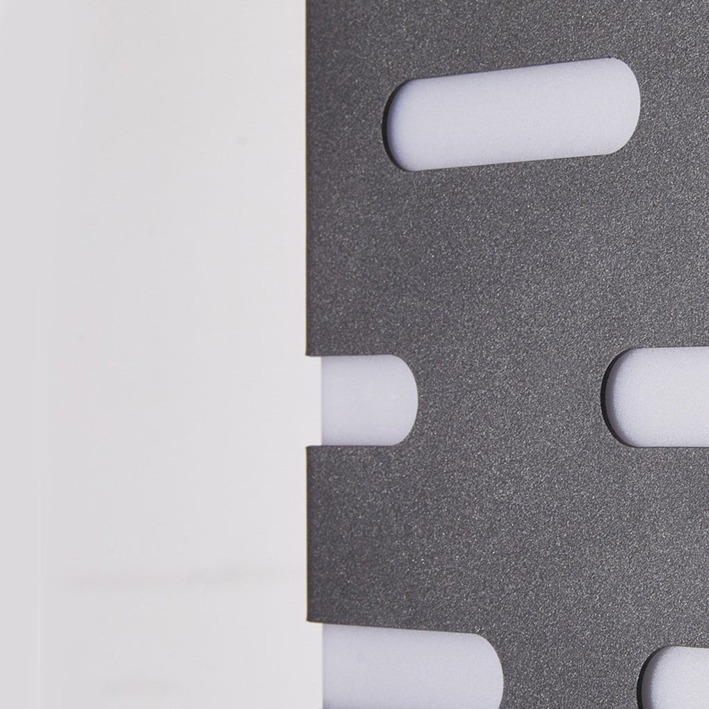 Modern Rectangular Black LED Garden Bollard Lights for Outdoor Spaces